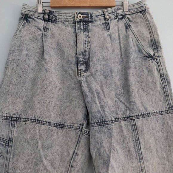 Vintage 80s Bugle Boys Tapered Jeans Acid Wash Denim Size 36L - Picture 4 of 11